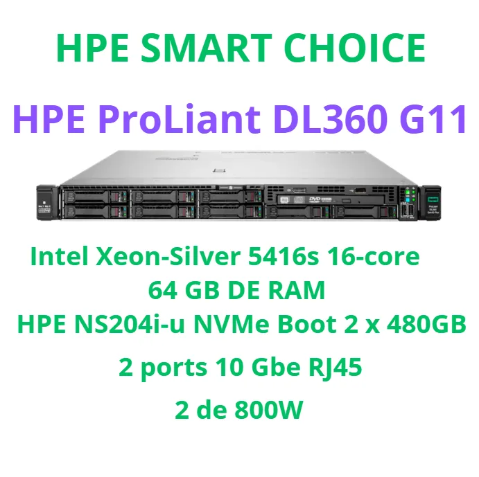 HPE PROLIANT DL360 Gen11 SMART CHOICE P81429-DM5 (SI)