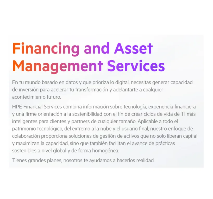 HPE Financial Services - Leasing Financiero (SI) 