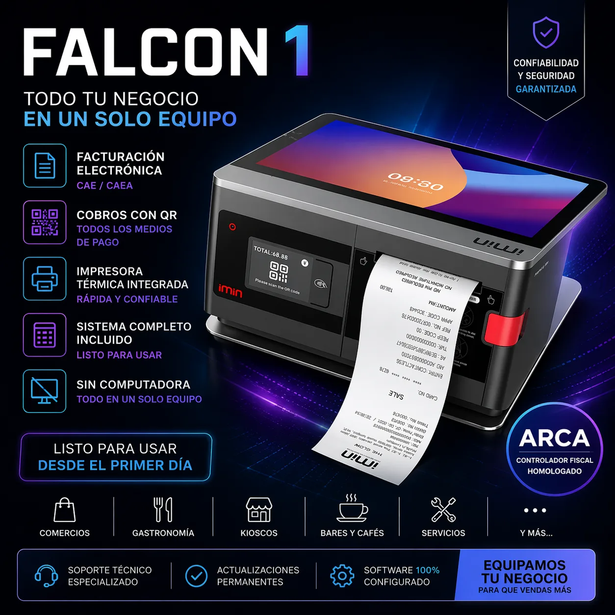 PUNTO DE VENTA POSBERRY FALCON 1 + SISTEMA DE FACTURACION