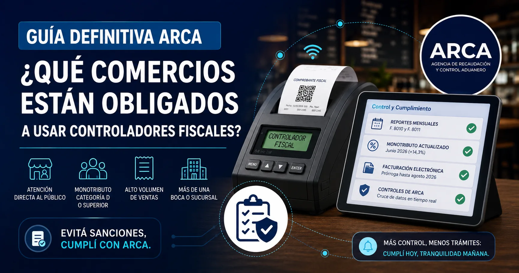 Guía definitiva ARCA: ¿Qué comercios están obligados a usar controladores fiscales?