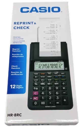 Calculadora Casio HR-8 RC Black
