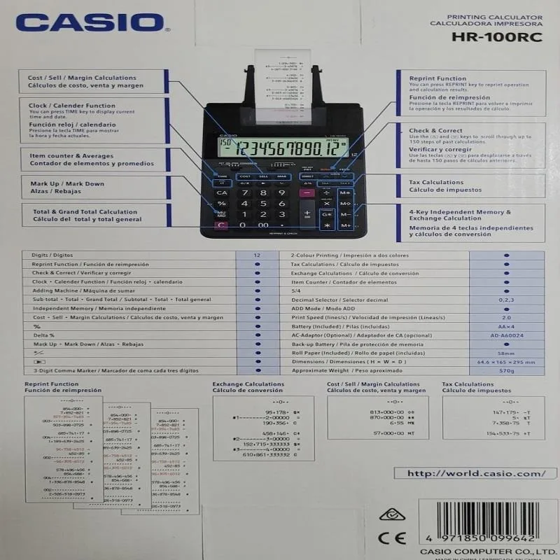 Calculadora Casio HR-100 RC