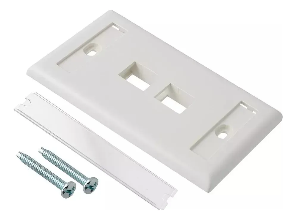 PANDUIT FACEPLATE PLANO DE PARED 1 GANG 2 PUERTOS BLANCO | NK2FIWY