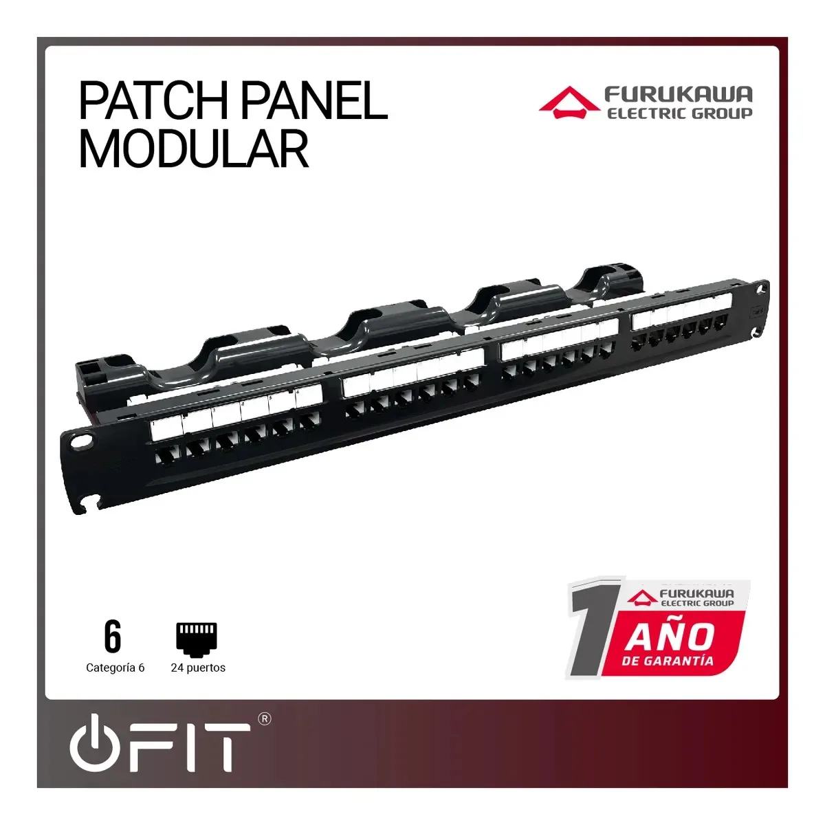 PANDUIT PATCH PANEL MODULAR CARGADO MINI-COM 24 PUERTOS BLANCO | CPP24WBLY