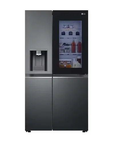 HELADERA LG  GS77SXTC DOBLE PUERTA 768 Lts INSTAVIEW SMART INVERTER NEGRA (2810)