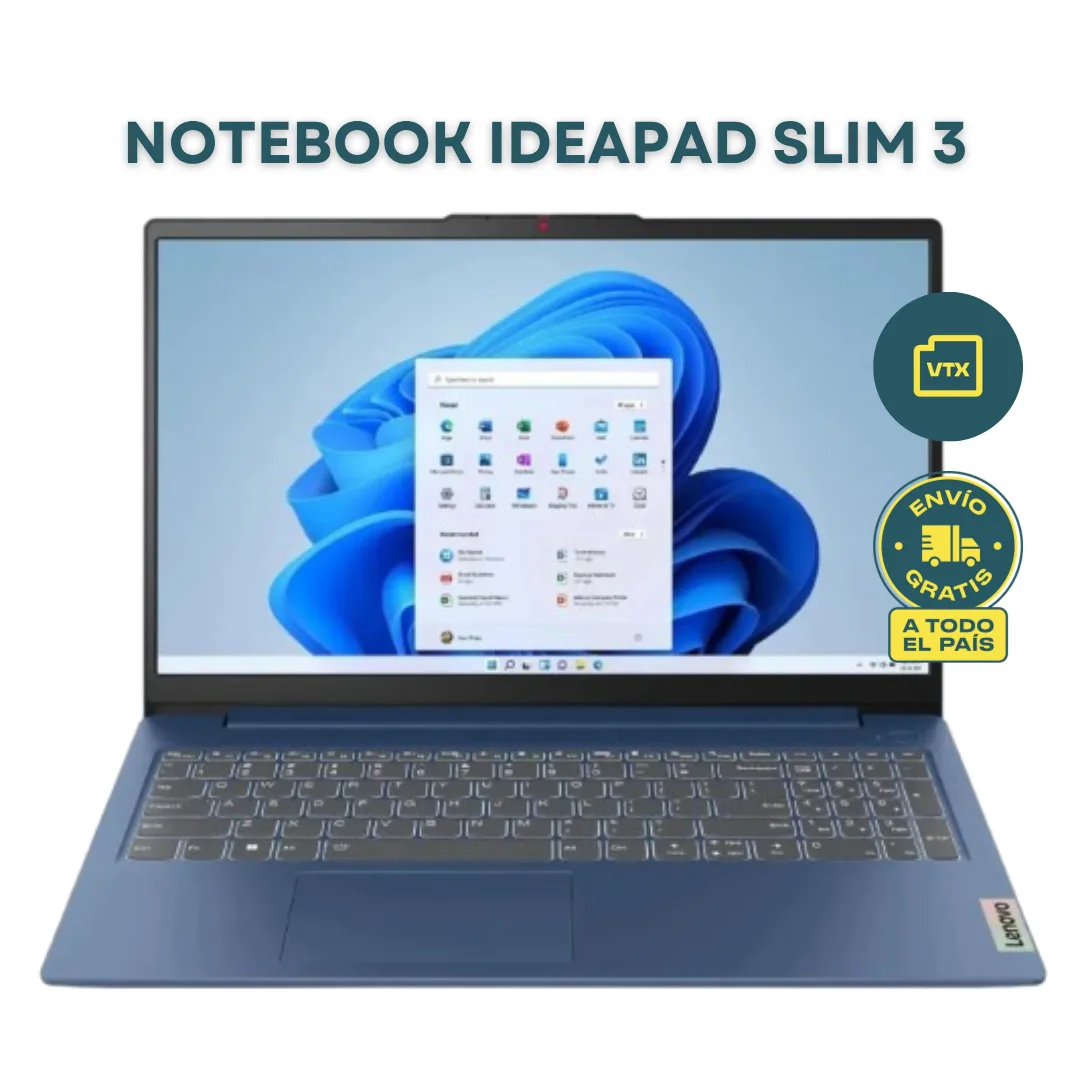 Noteboook Lenovo Ideapad Slim 3 Ryzen 5 7520u 16gb 512gb 15.6 Full Hd W11h