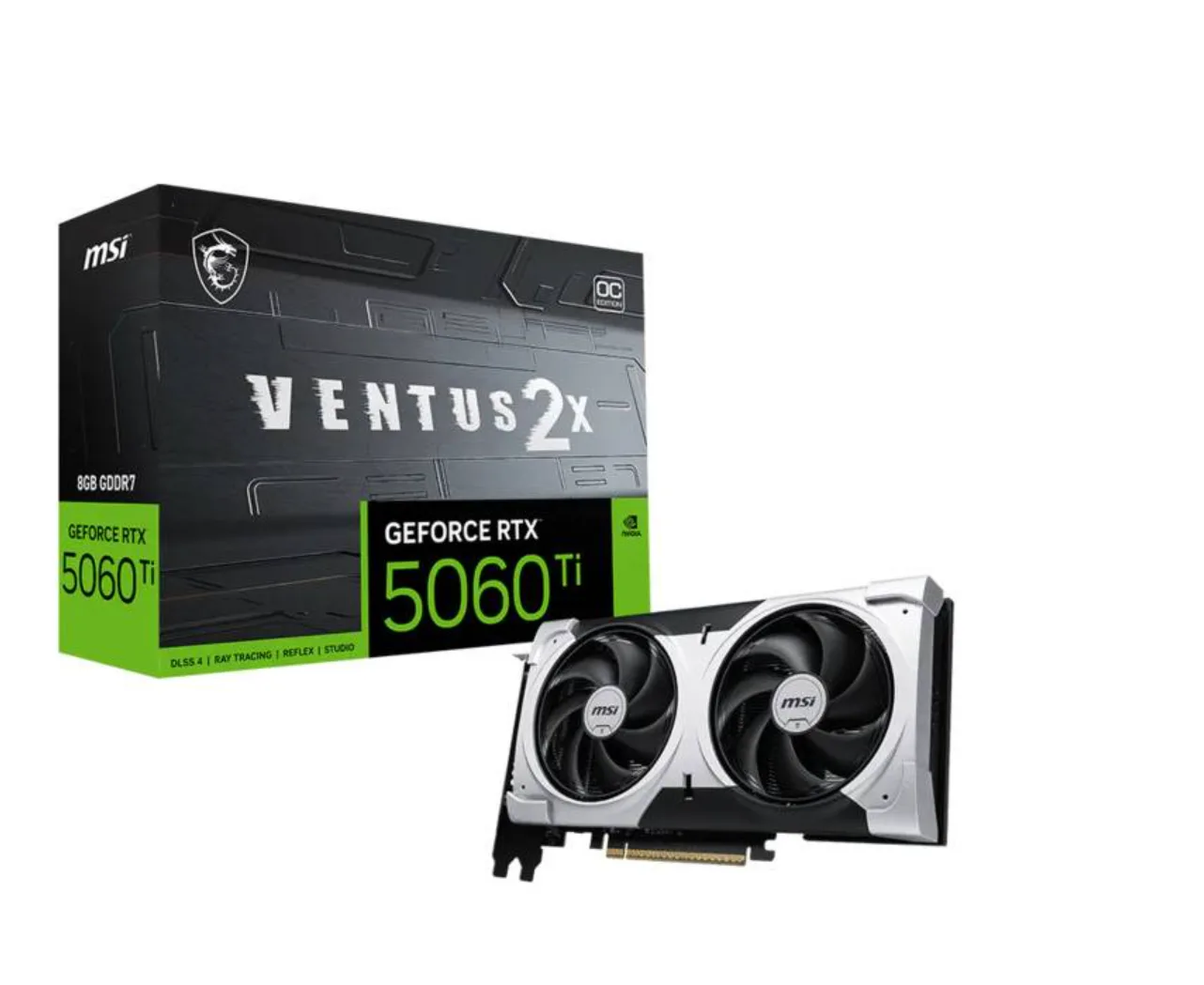 Placa De Video MSI Nvidia Geforce RTX 5060 Ti Ventus 2x OC Plus 8gb GDDR7 912-V536-001
