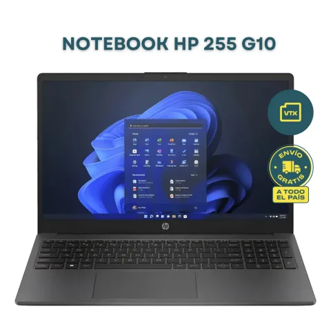 Notebook Hp 255 G10 Amd Ryzen 3 7330u Ram 8gb 256 Ssd 15,6" Hd