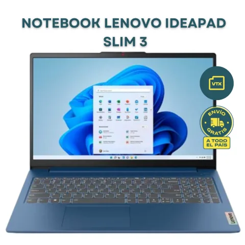 Notebook Lenovo IdeaPad Slim 3 Intel Core I5 12450H RAM 8GB 512GB SSD 15.6"
